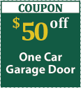 $50 off one car garage door